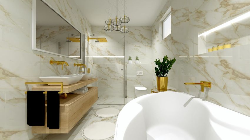 Luxusná biela kúpeľňa