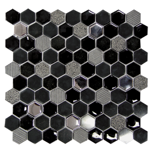 Hexagono Negro 30,2x30,5