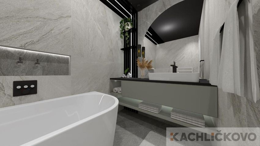 Kamenistá kúpeľňa v luxusnom prevedení