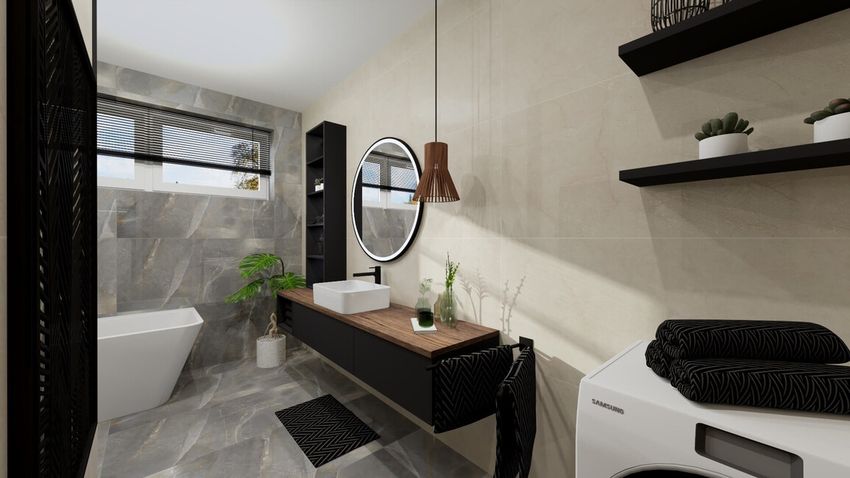 Luxusná kúpeľňa s imitáciou mramoru